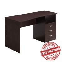 Techni Mobili RTA-8404-WN Classic Computer Desk with Multiple Drawers, Wenge